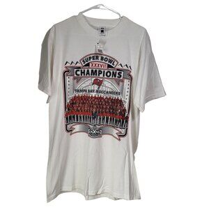 Super Bowl XXXVII Tampa Bay Buccaneers Champions Shirt NFL Players 2003 SZ LG